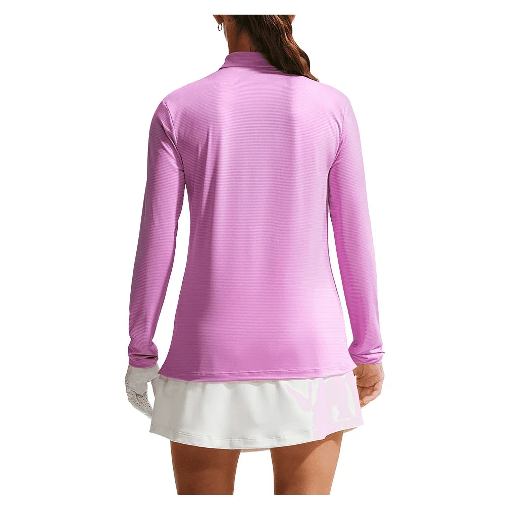 Women's Dri-FIT UV Victory Half-Zip Tennis Top Lt Magenta and White,Apparel,Nike,,,Tennis Express,HF6586-503-1