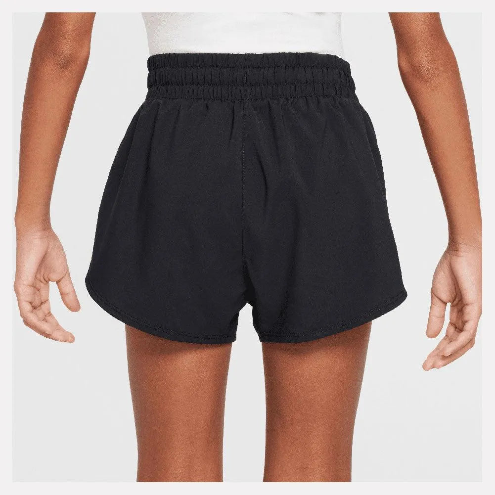 Girls' One Dri-Fit 2in1 3 inch Training Shorts Black and White-Apparel-Nike-HF8237-010-2-Tennis Express