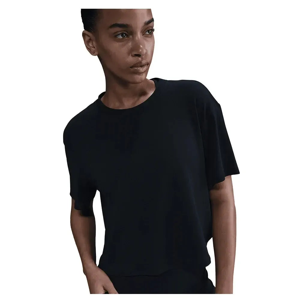 Women's One Relaxed Dri-FIT Cropped Short Sleeve Top-Apparel-Nike-HJ1065-010_1-Tennis Express