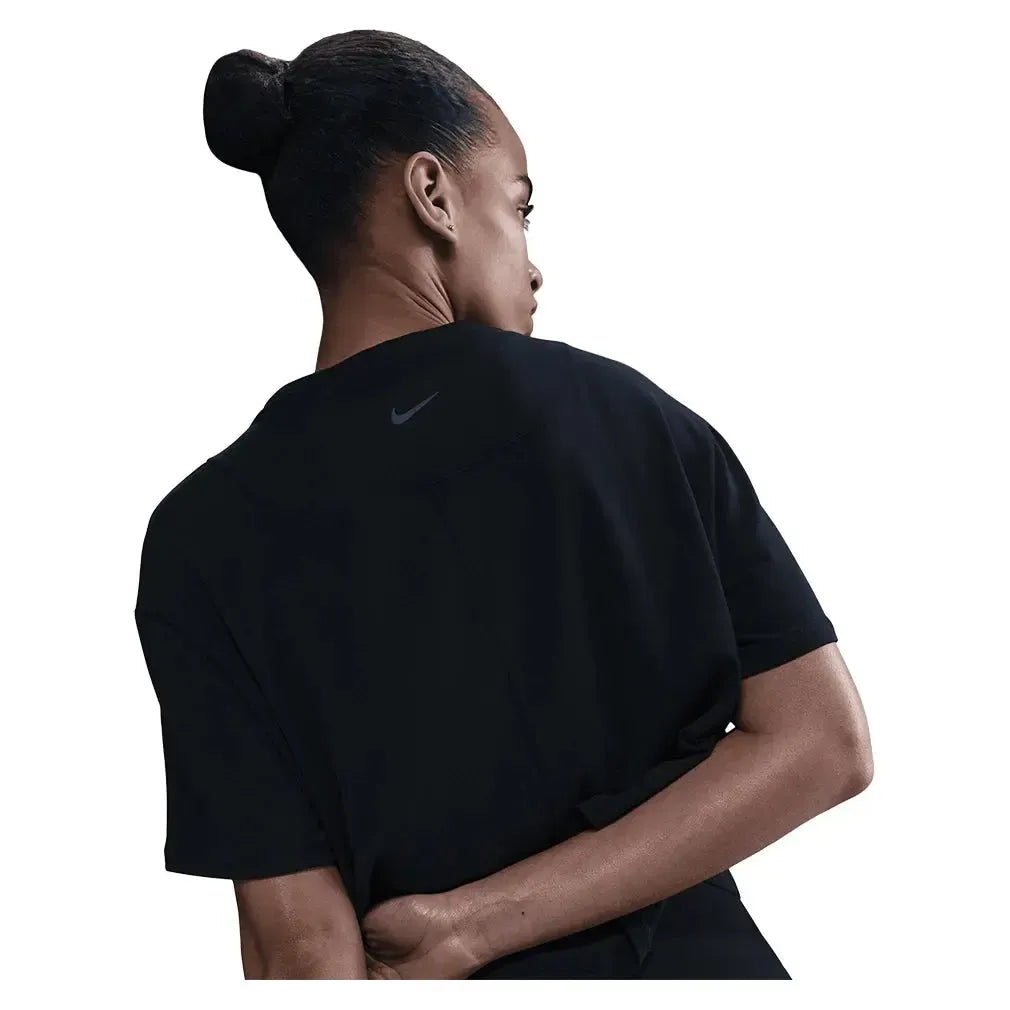 Women's One Relaxed Dri-FIT Cropped Short Sleeve Top-Apparel-Nike-HJ1065-010_2-Tennis Express