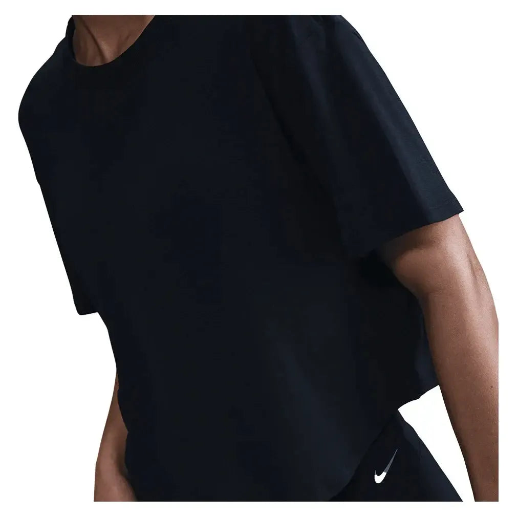 Women's One Relaxed Dri-FIT Cropped Short Sleeve Top-Apparel-Nike-HJ1065-010_3-Tennis Express