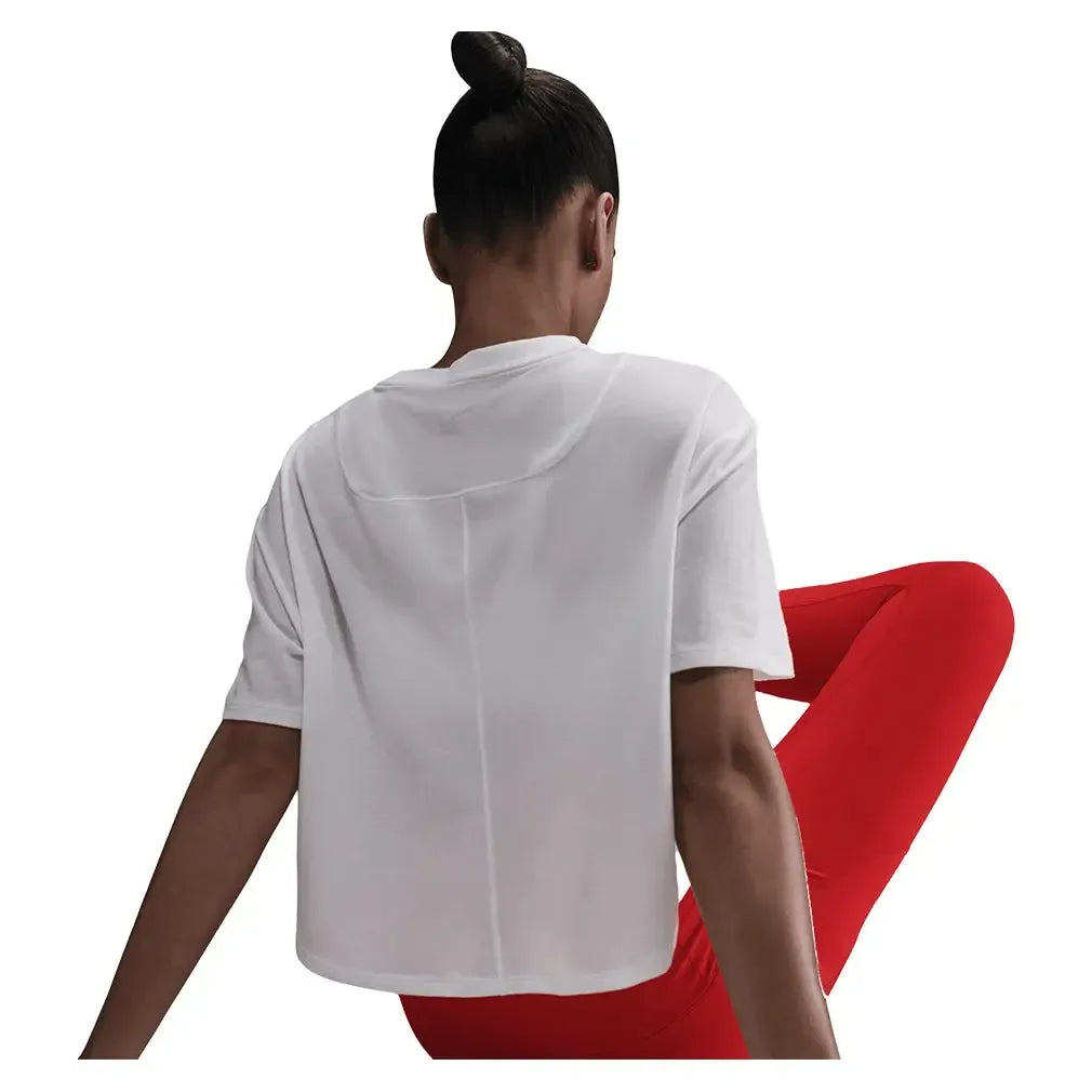 Women's One Relaxed Dri-FIT Cropped Short Sleeve Top-Apparel-Nike-HJ1065-100_3-Tennis Express