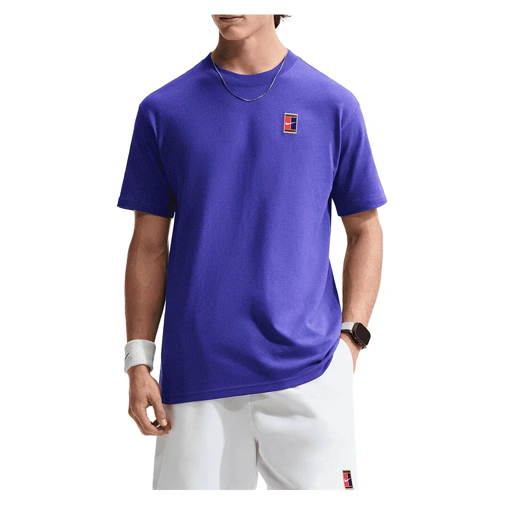 Men's Court Max90 Tennis T-Shirt,Apparel,Nike,514 Dark Concord,XS,Tennis Express,HJ3362-514