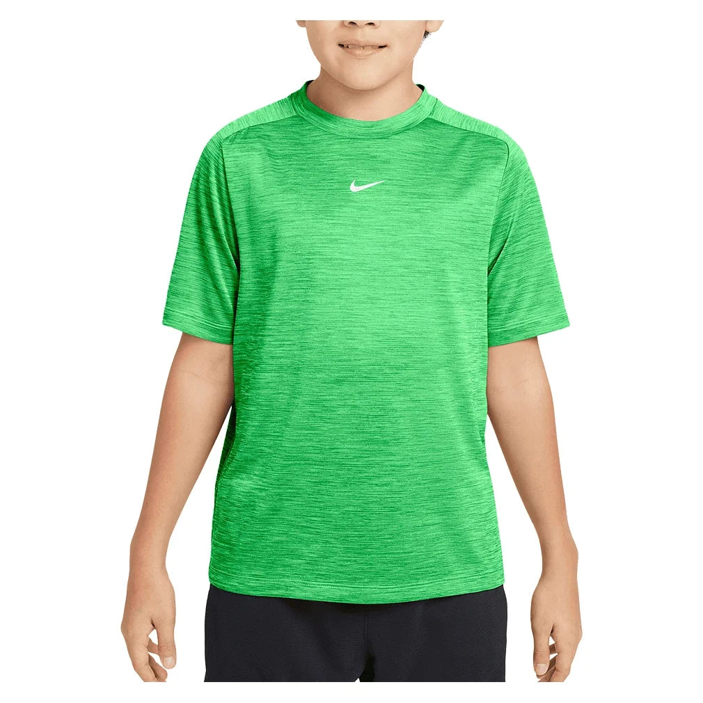 Boys' Dri-FIT Multi Short Sleeve Training Top,Apparel,Nike,336 Lt Green Spark/Illusion Green,XS,Tennis Express,HJ3771-336_3