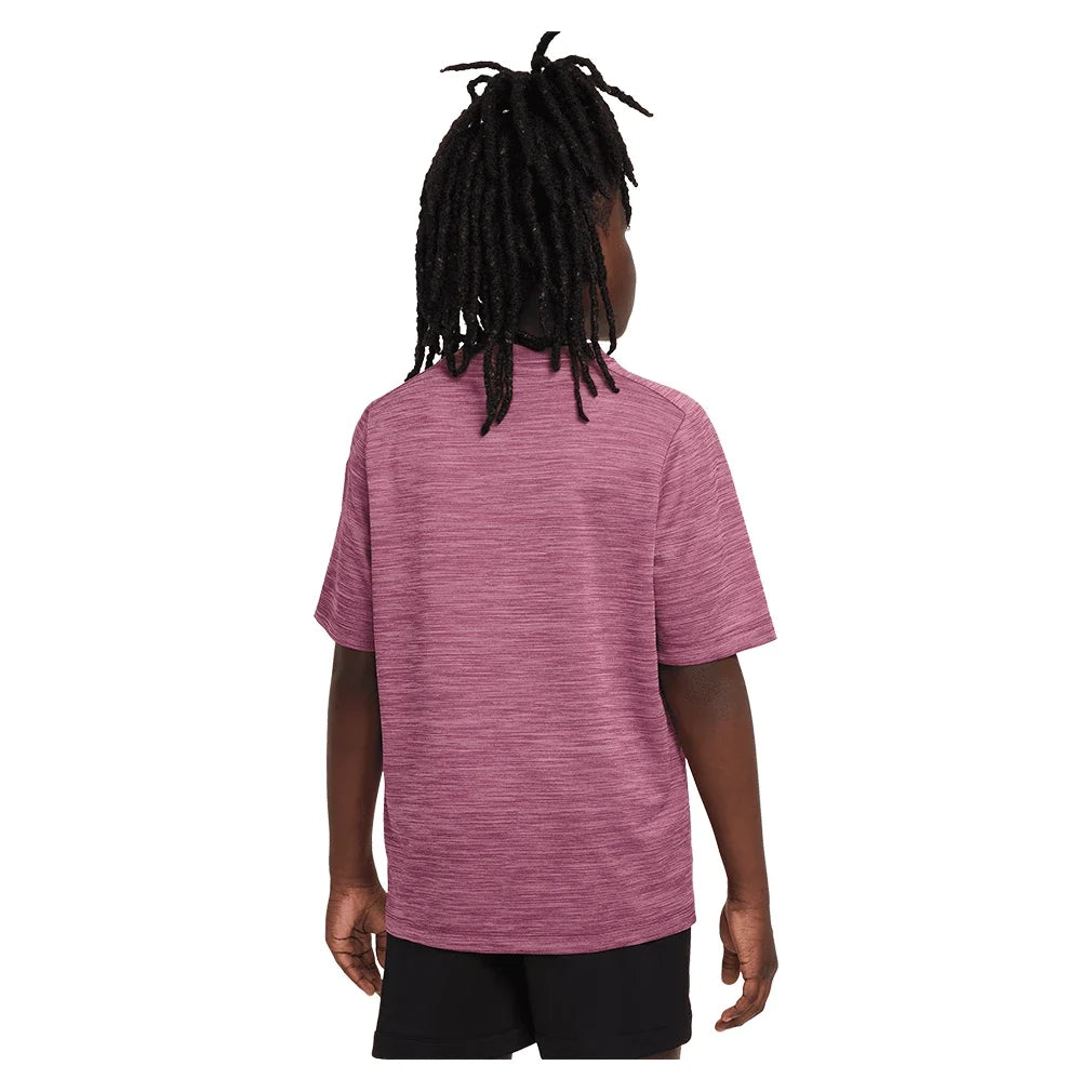 Boys' Dri-FIT Multi Short Sleeve Training Top-Apparel-Nike-HJ3771-641-1-Tennis Express