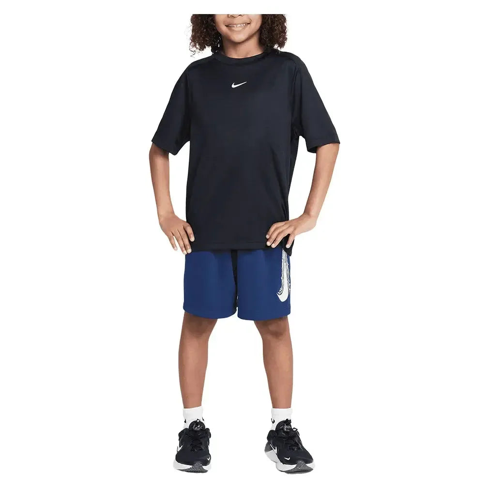 Boys' Multi Dri-FIT Short-Sleeve Training Top-Apparel-Nike-HJ3771-B-011-5-Tennis Express