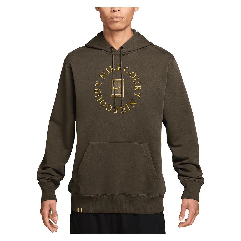 Men's Court Dri-FIT Heritage Fleece Pullover Tennis Hoodie Dark Hazel and Saffron Quartz-Apparel-Nike-HM6759-212-3-704815Tennis Express
