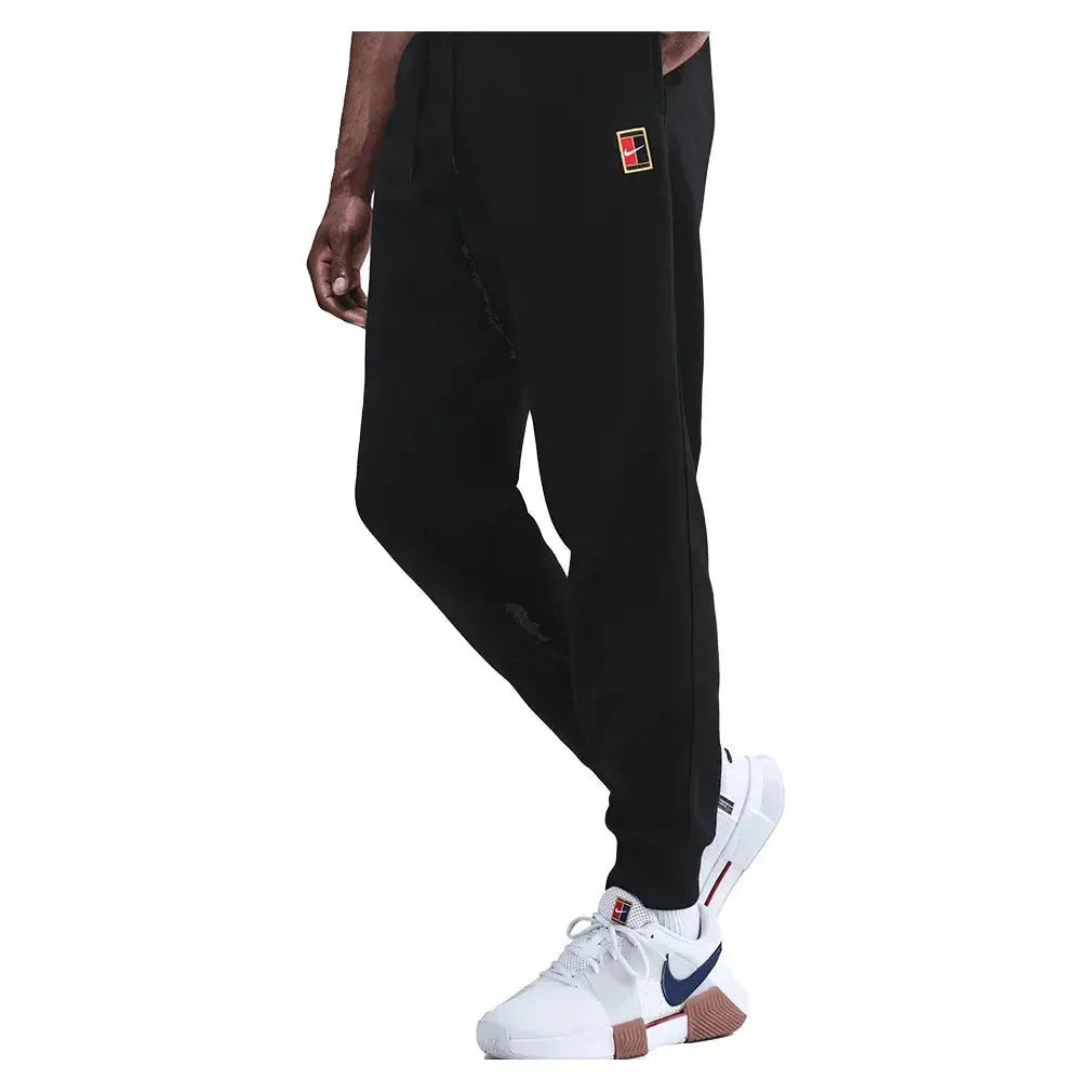 Men's Court Dri-FIT Heritage Fleece Tennis Jogger Pant Black-Apparel-Nike-HM6766-010F25-3-Tennis Express