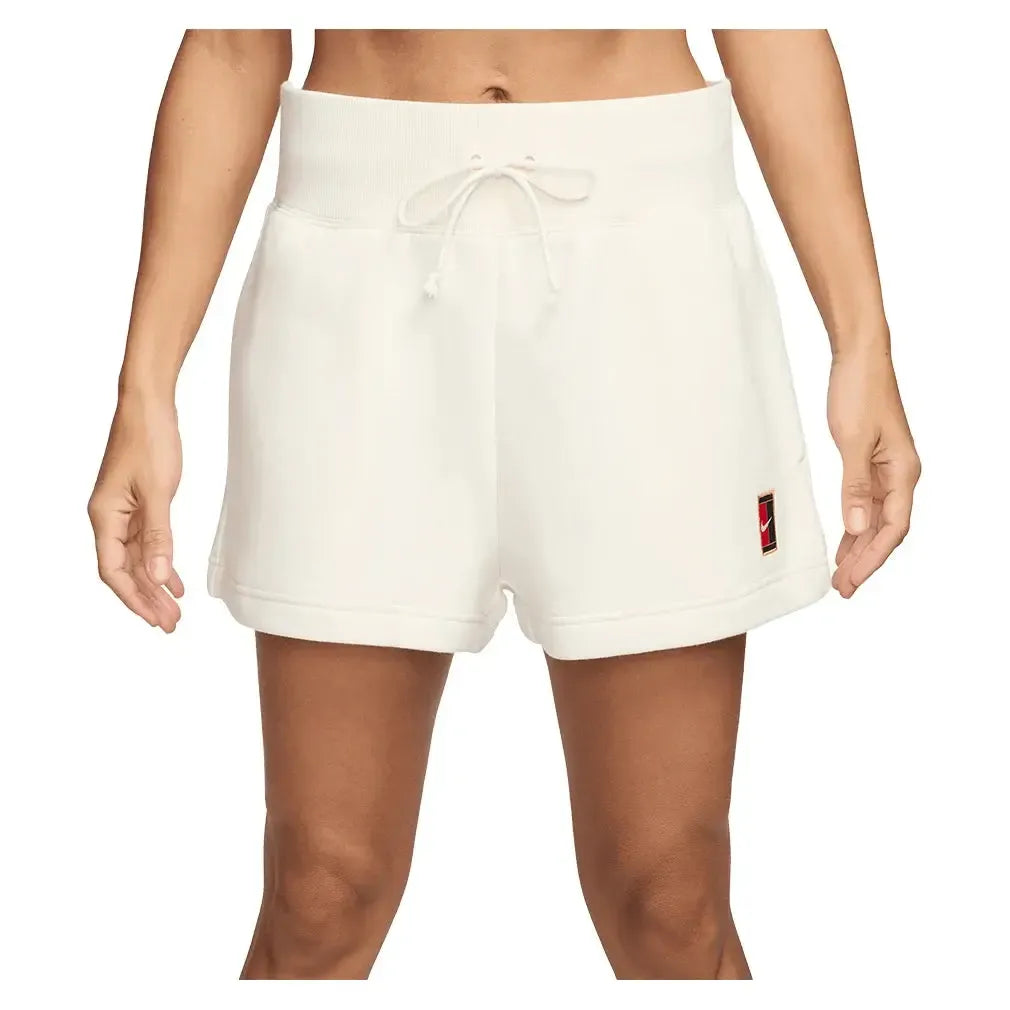 Women's Court Phoenix Fleece Tennis Short Pale Ivory-Apparel-Nike-HQ0364-110_1_928254fd-3292-4fd3-b526-a4c4f55333b4-Tennis Express