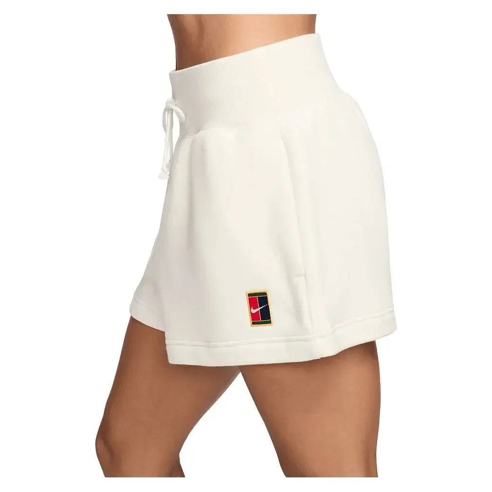 Women's Court Phoenix Fleece Tennis Short Pale Ivory-Apparel-Nike-HQ0364-110_3_cd8d305a-0156-4cf1-b023-88a385a9f6ab-Tennis Express