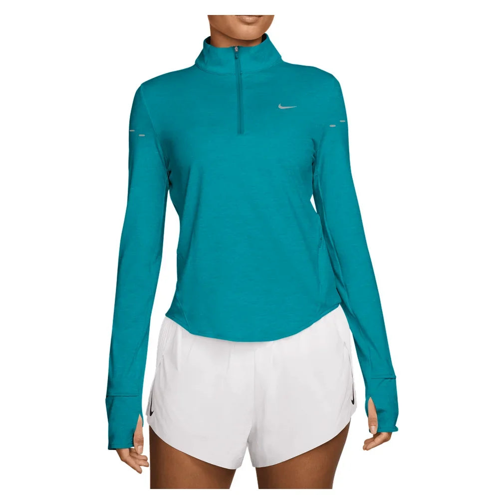 Women's Swift Dri-FIT UV 1/4-Zip Running Top, Nike, 300 Energy/Reflective Silver, Tennis Express, HQ0499-H26-300-ENERGY-REFLECTIVE-SILVER-1