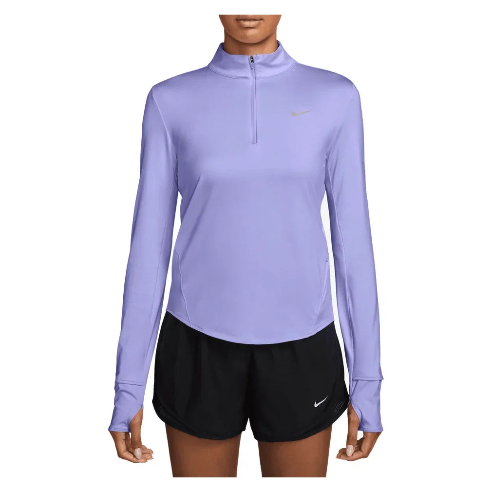 Women's Swift Dri-FIT UV 1/4-Zip Running Top, Nike, 580 Purple Pulse/Reflective Silver, Tennis Express, HQ0499-H26-580-PURPLE-PULSE-REFLECTIVE-SILVER-1
