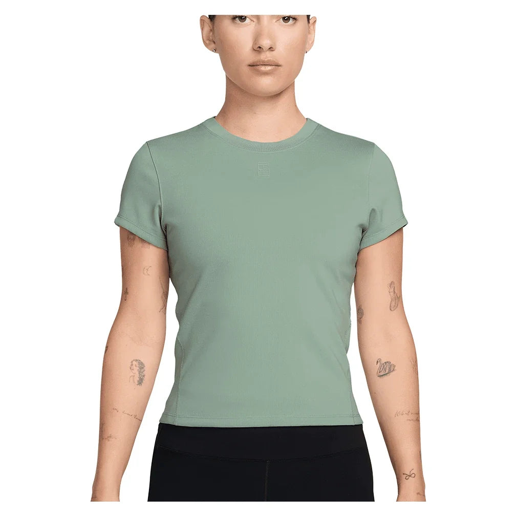 Women's Court Dri-FIT Advantage Short Sleeve Tennis Top,Apparel,Nike,006 Steam/White,XS,Tennis Express,HQ2994-006