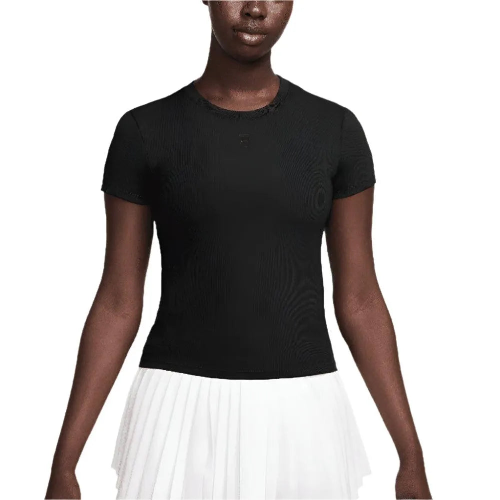 Women's Dri-Fit Advantage Short Sleeve Tennis Top-Apparel-Nike-HQ2994-010-Tennis Express
