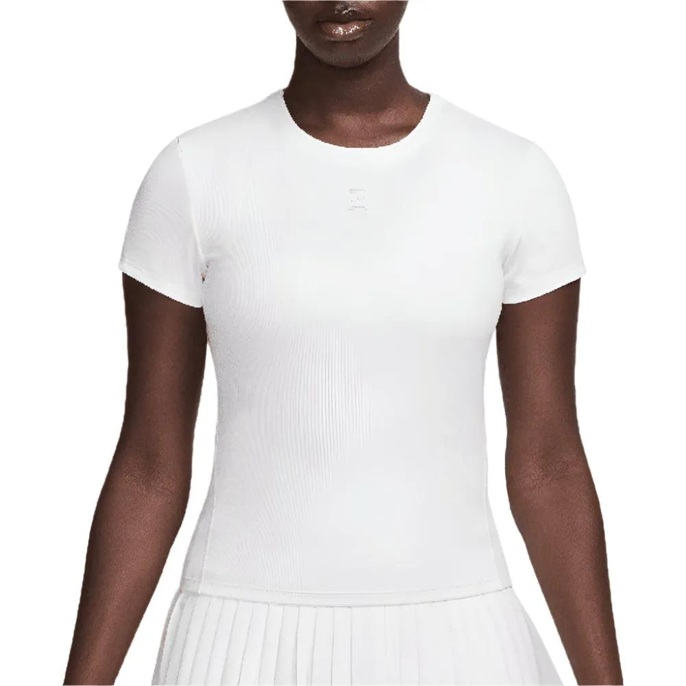 Women's Dri-Fit Advantage Short Sleeve Tennis Top-Apparel-Nike-HQ2994-100-Tennis Express