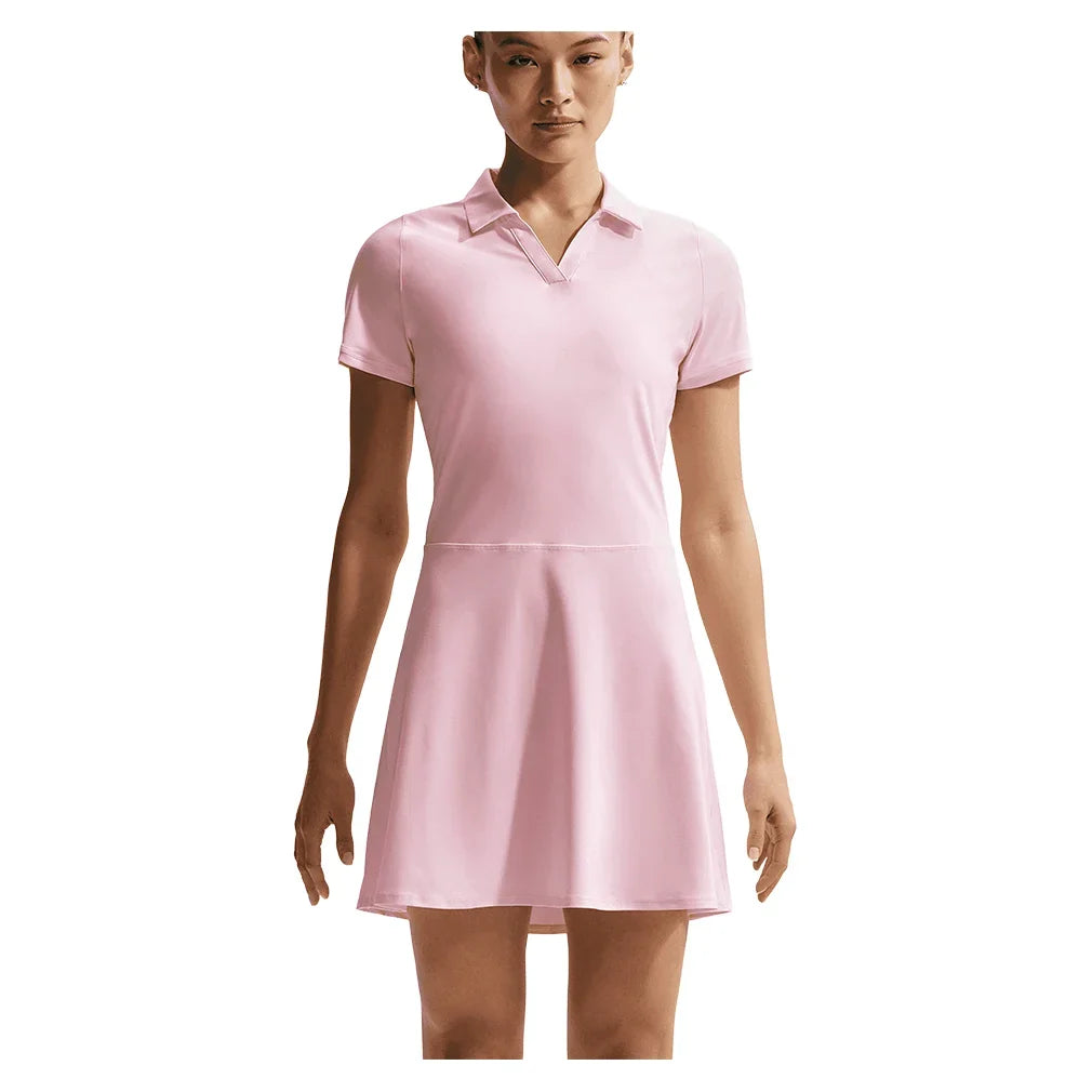 Women's Dri-FIT Victory Tennis Polo Dress Pink Foam and White-Apparel-Nike-IB0220-663S26-705344Tennis Express