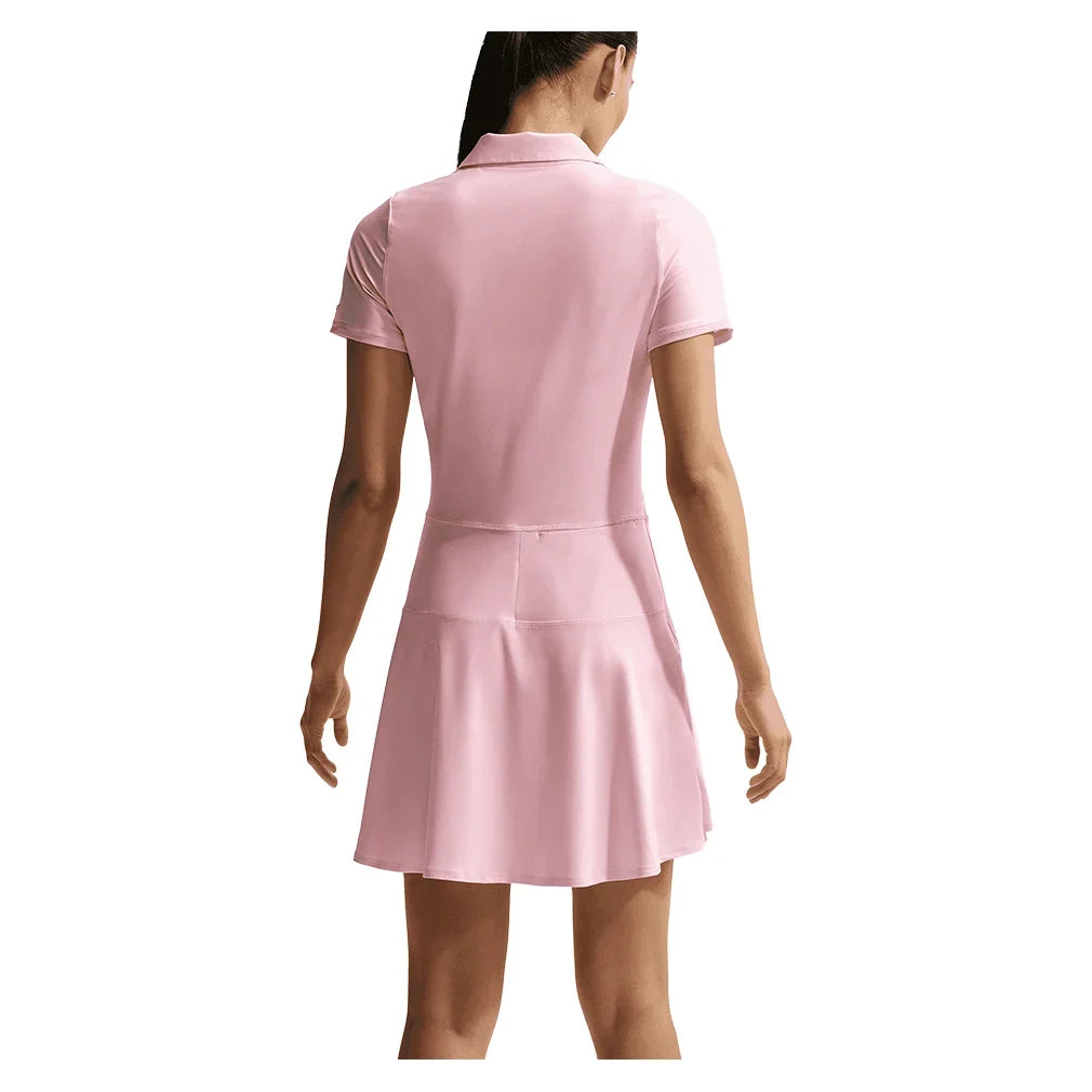 Women's Dri-FIT Victory Tennis Polo Dress Pink Foam and White-Apparel-Nike-IB0220-663_5-Tennis Express