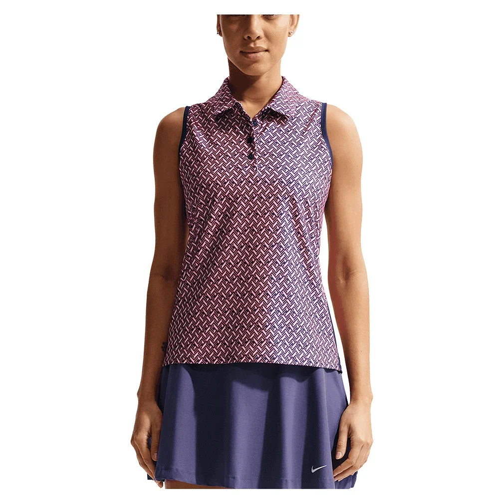 Women's Dri-FIT Victory Sleeveless Print Tennis Polo-Apparel-Nike-IB0321-410_1-705286Tennis Express