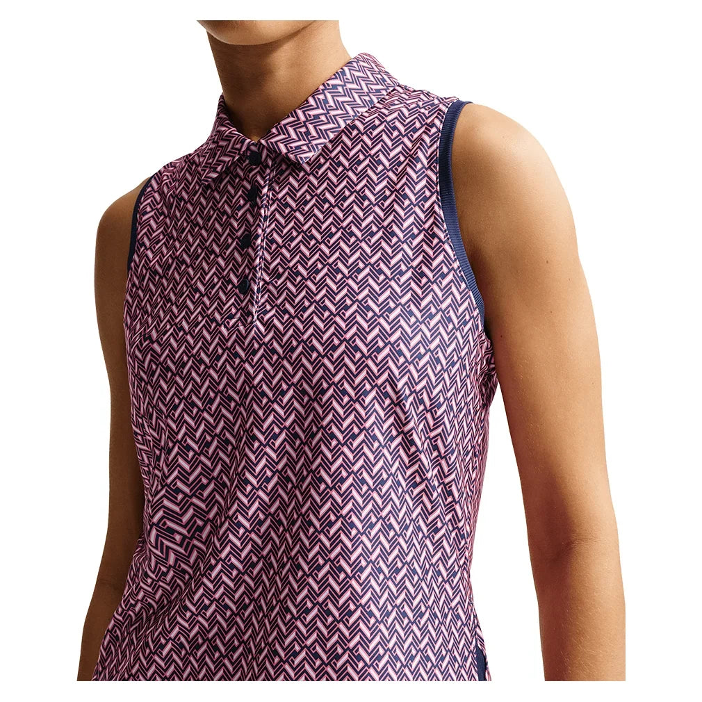 Women's Dri-FIT Victory Sleeveless Print Tennis Polo-Apparel-Nike-IB0321-410_4-Tennis Express