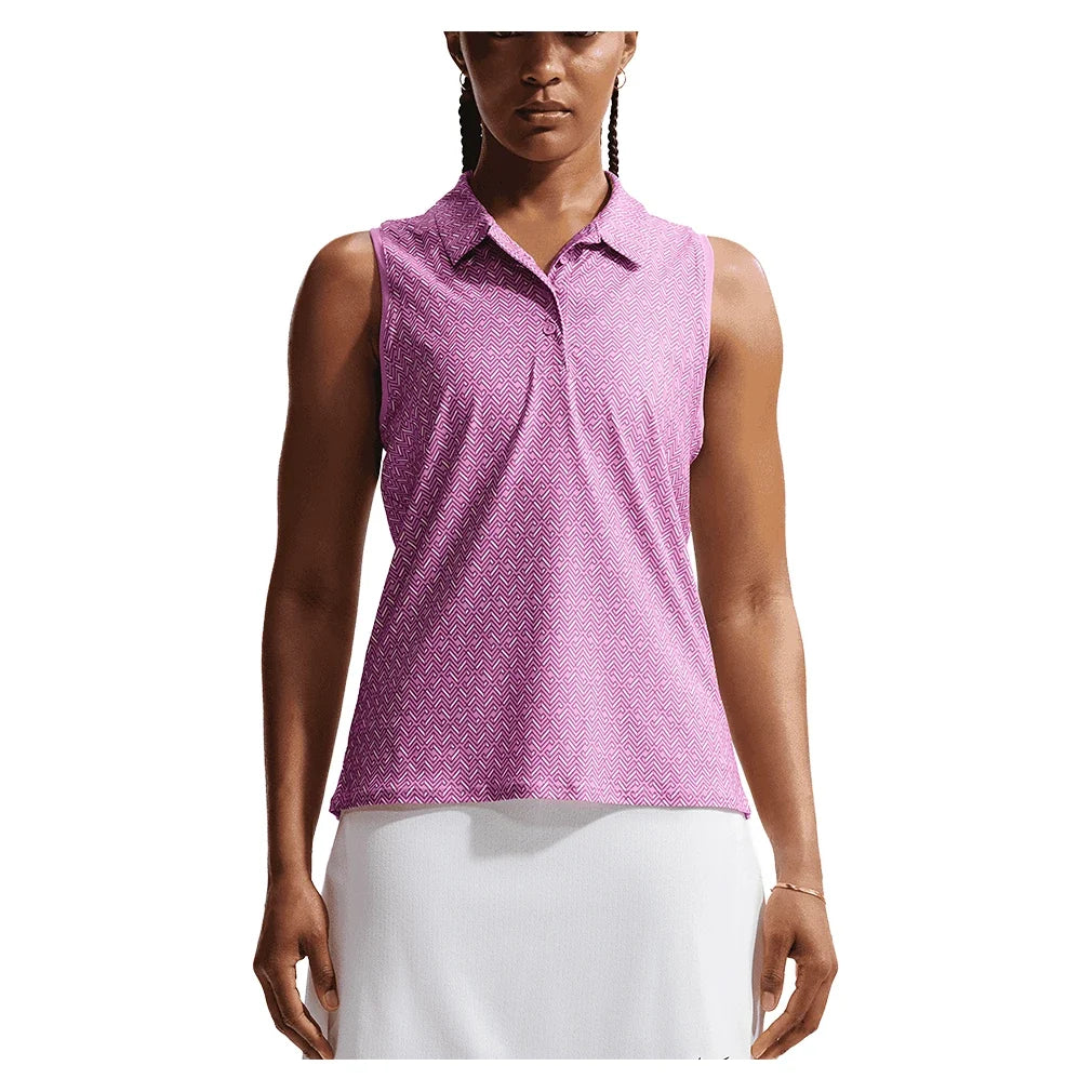 Women's Dri-FIT Victory Sleeveless Print Tennis Polo-Apparel-Nike-IB0321-503-Tennis Express