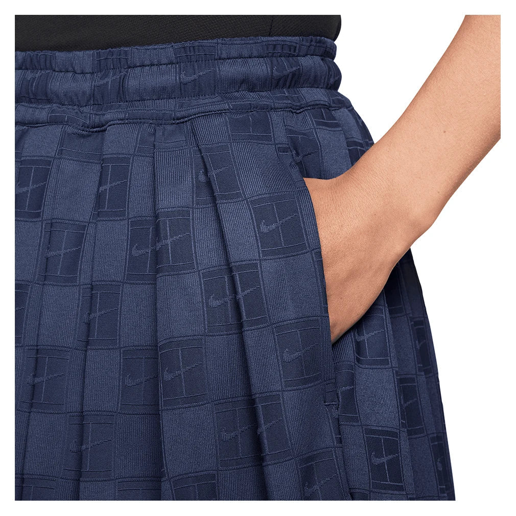 Women's Dri-FIT Court Collection High Rise Tennis Short Midnight Navy-Apparel-Nike-IB0769-410S26-2-Tennis Express