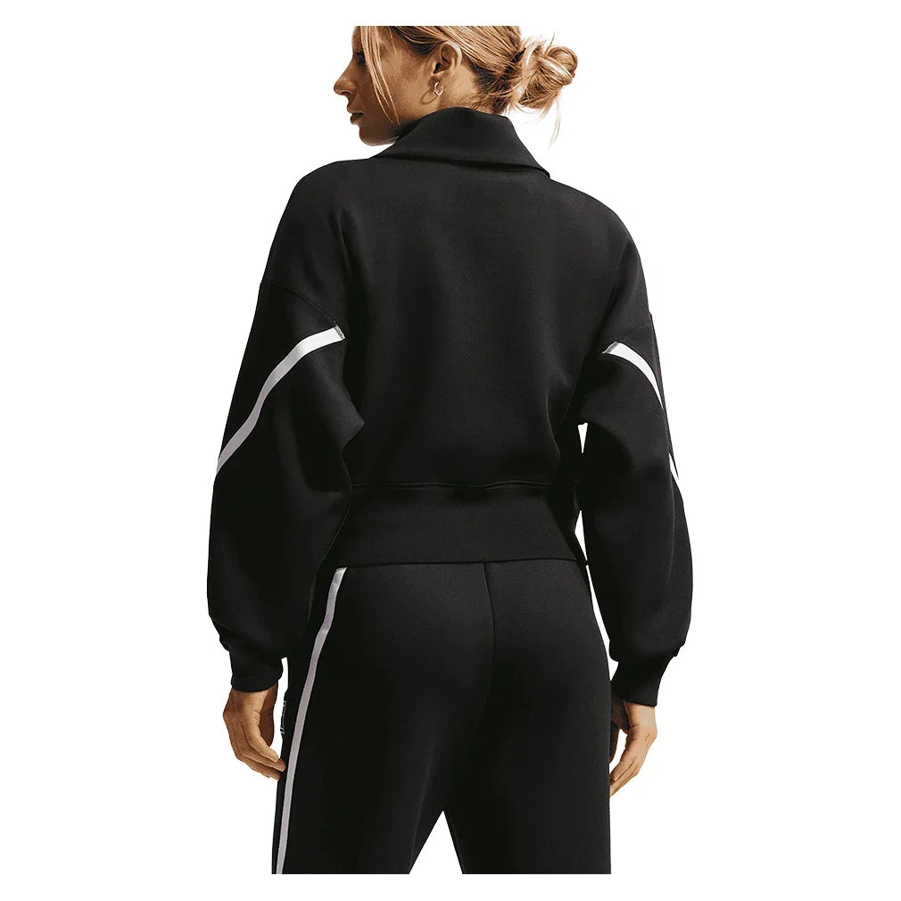 Women's Court Dri-FIT Advantage Full Zip Tennis Jacket Black and White-Apparel-Nike-IB0776-010-1-Tennis Express