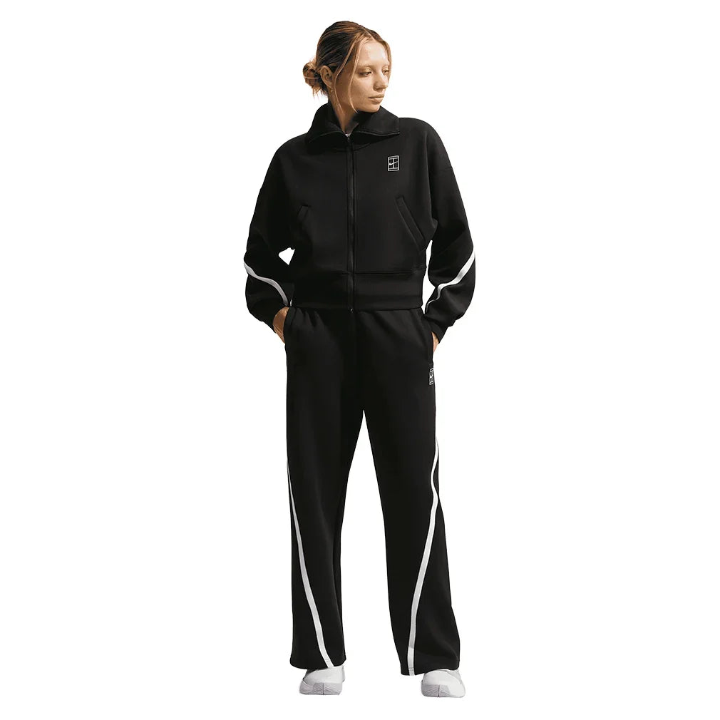 Women's Court Dri-FIT Advantage Full Zip Tennis Jacket Black and White-Apparel-Nike-IB0776-010-5-Tennis Express