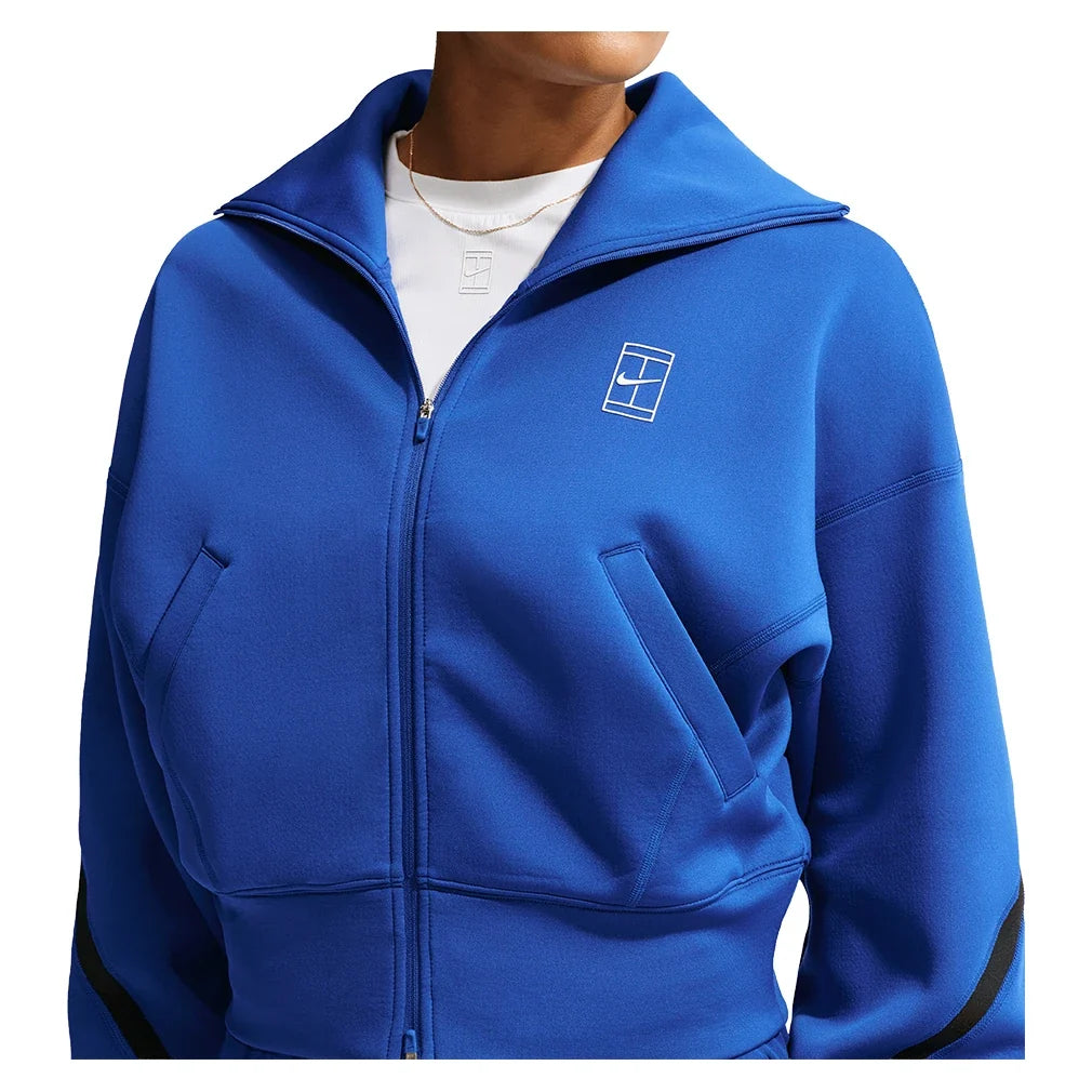 Women's Court Dri-FIT Advantage Full Zip Tennis Jacket Old Royal and White,Apparel,Nike,Old Royal/White,XS,Tennis Express,IB0776-417_1
