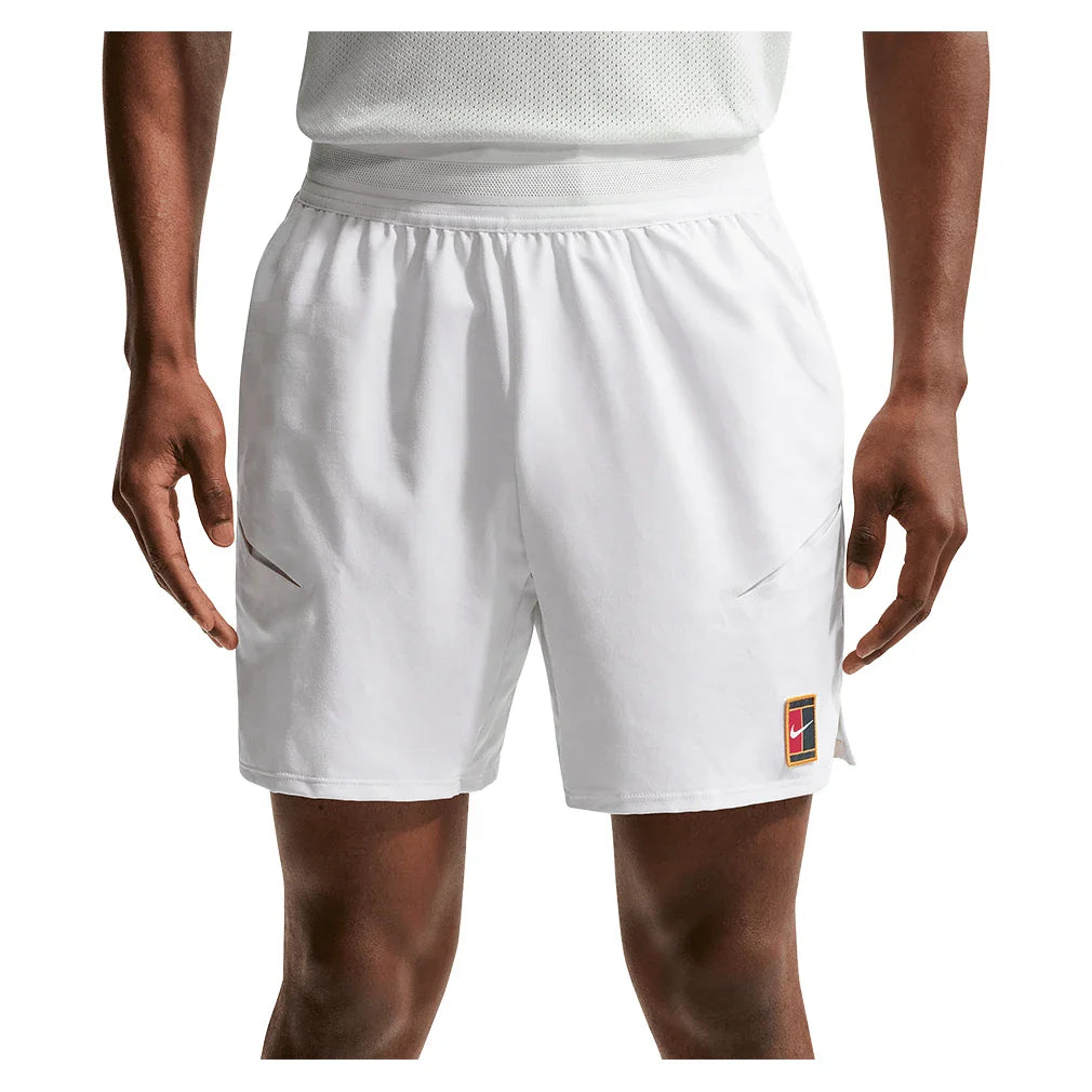 Men's London Court Dri-FIT Slam Tennis Short,Apparel,Nike,100 White,XS,Tennis Express,IB1043-100_da096406-595d-41b9-aa61-0f8fe934a772