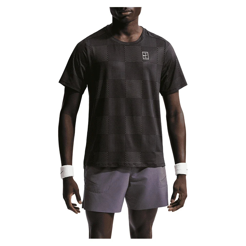 Men's Court Advantage Dri-FIT Tennis Top-Apparel-Nike-010 Black/White-XS, [current_file_name-Tennis Express