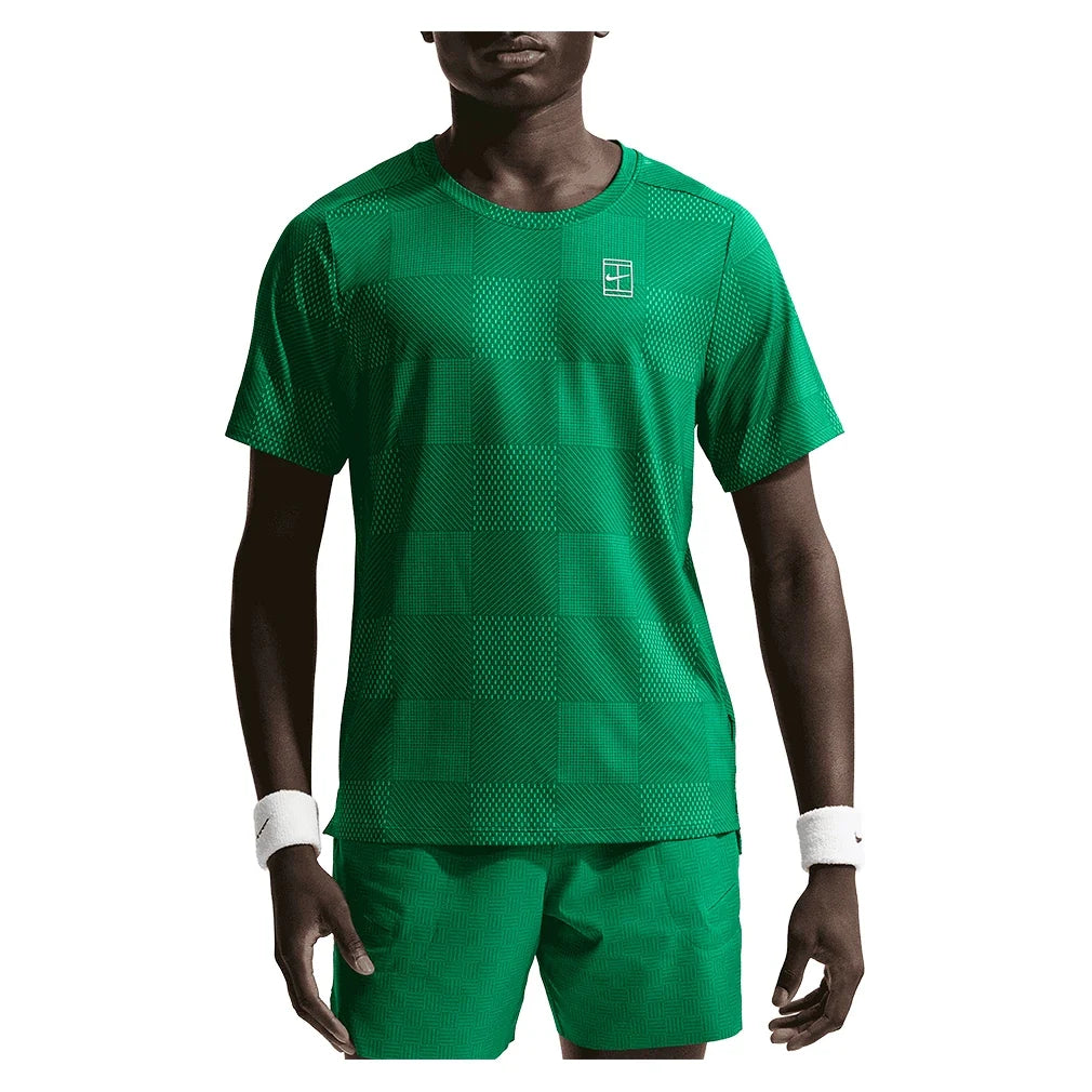 Men's Court Advantage Dri-FIT Tennis Top-Apparel-Nike-365 Malachite/White-XS, [current_file_name-Tennis Express
