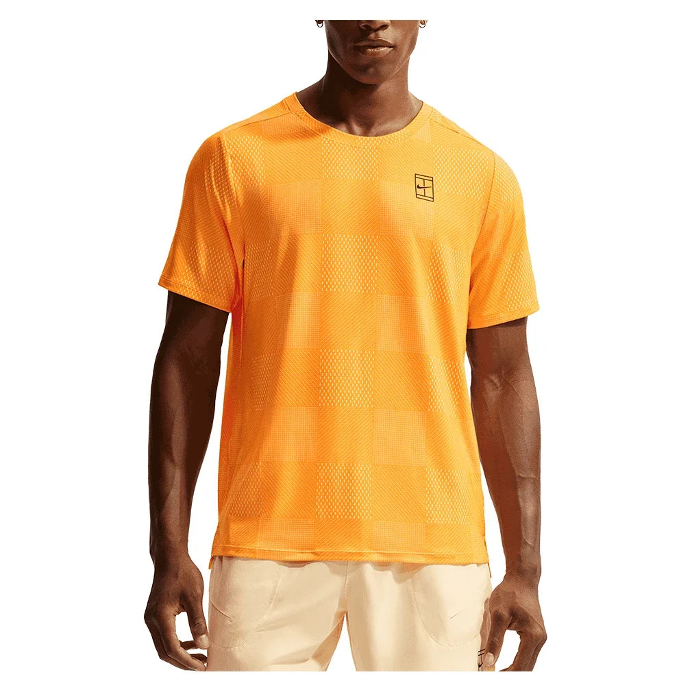 Men's Court Advantage Dri-FIT Tennis Top-Apparel-Nike-845 Laser Orange/White-XS, [current_file_name-Tennis Express