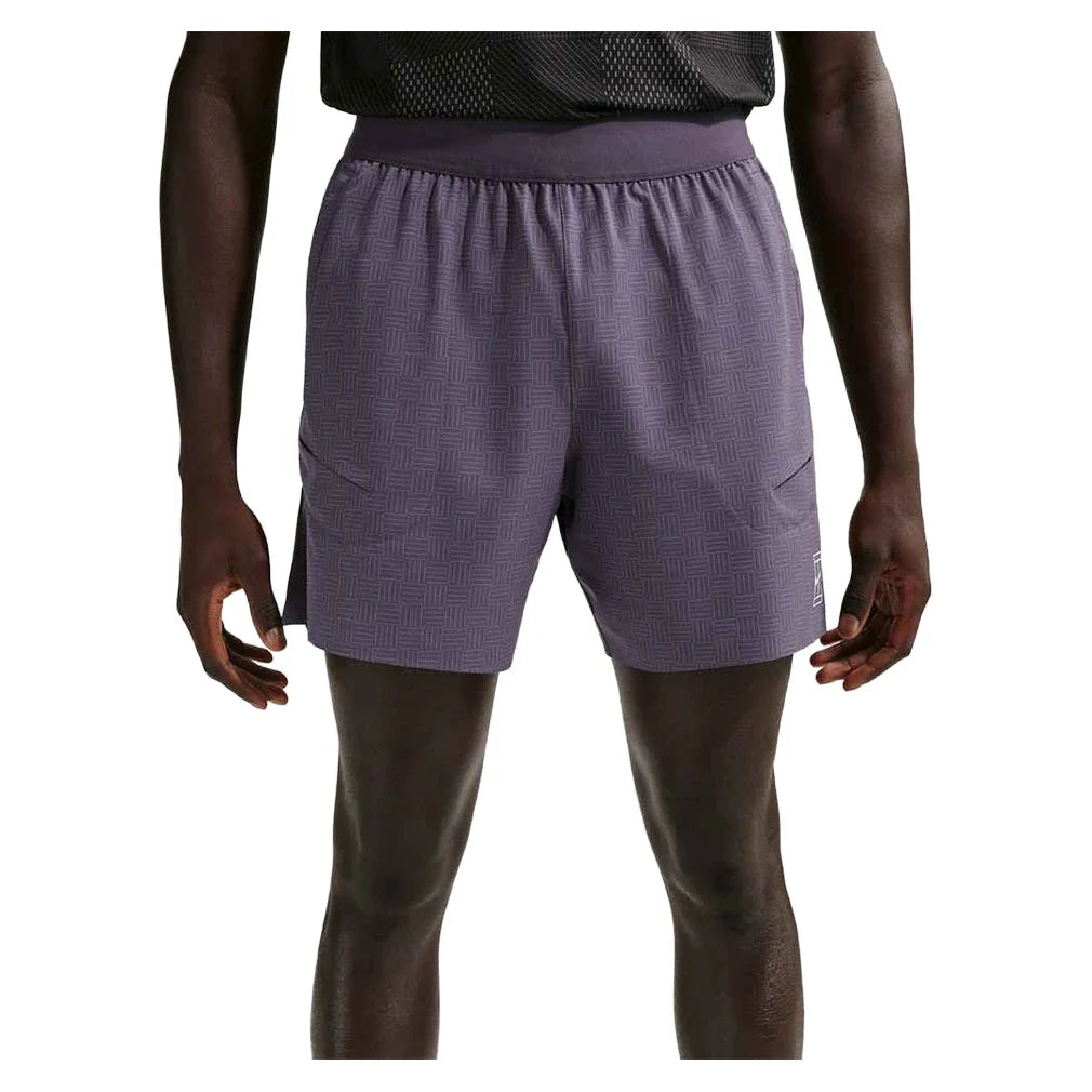 Men's Court Dri-FIT Advantage 6 Inch Tennis Shorts-Apparel-Nike-573 Dark Raisin/White-XS, [current_file_name-Tennis Express