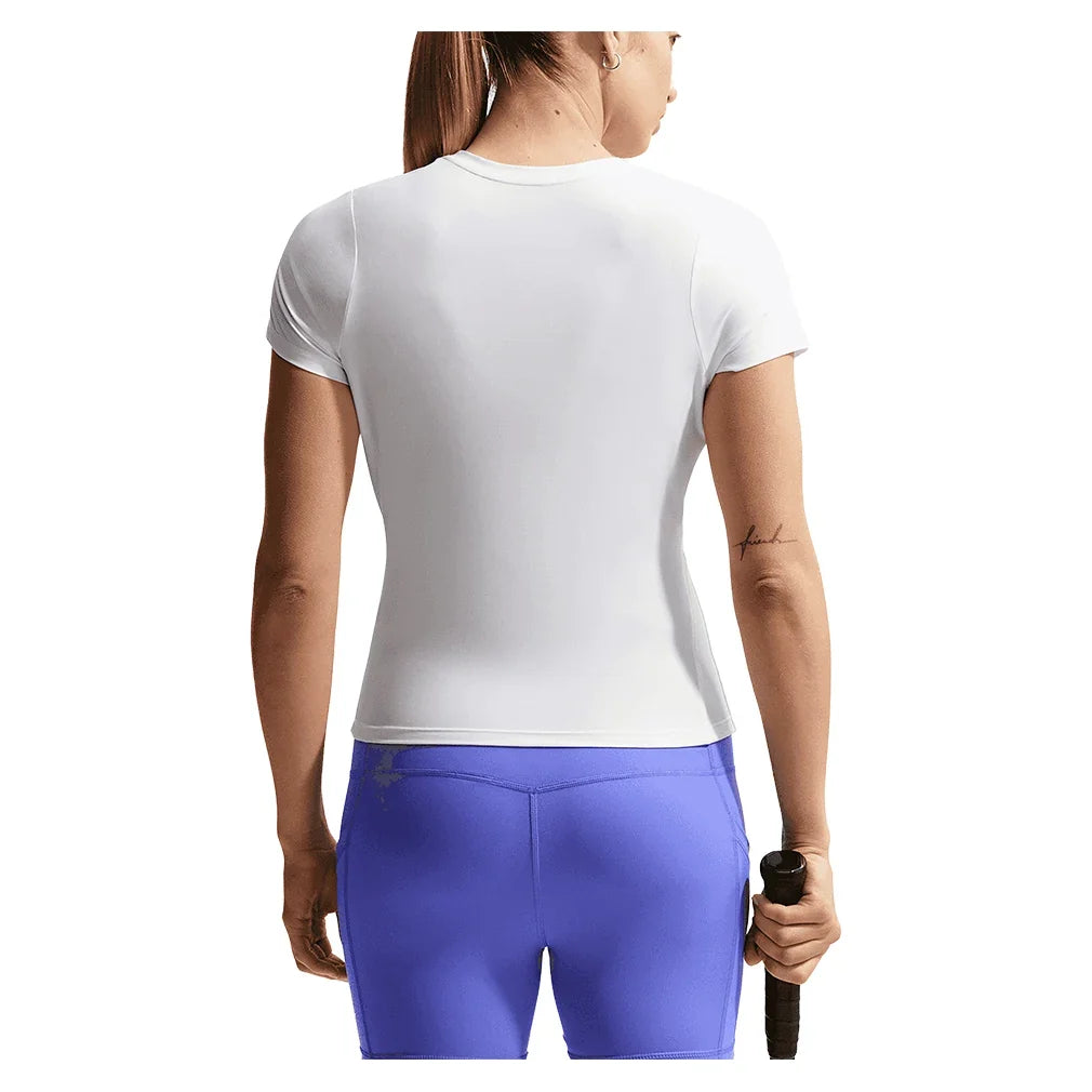 Women's Dri-FIT Victory Short Sleeve Tennis Top-Apparel-Nike-IB3776-100_2-Tennis Express