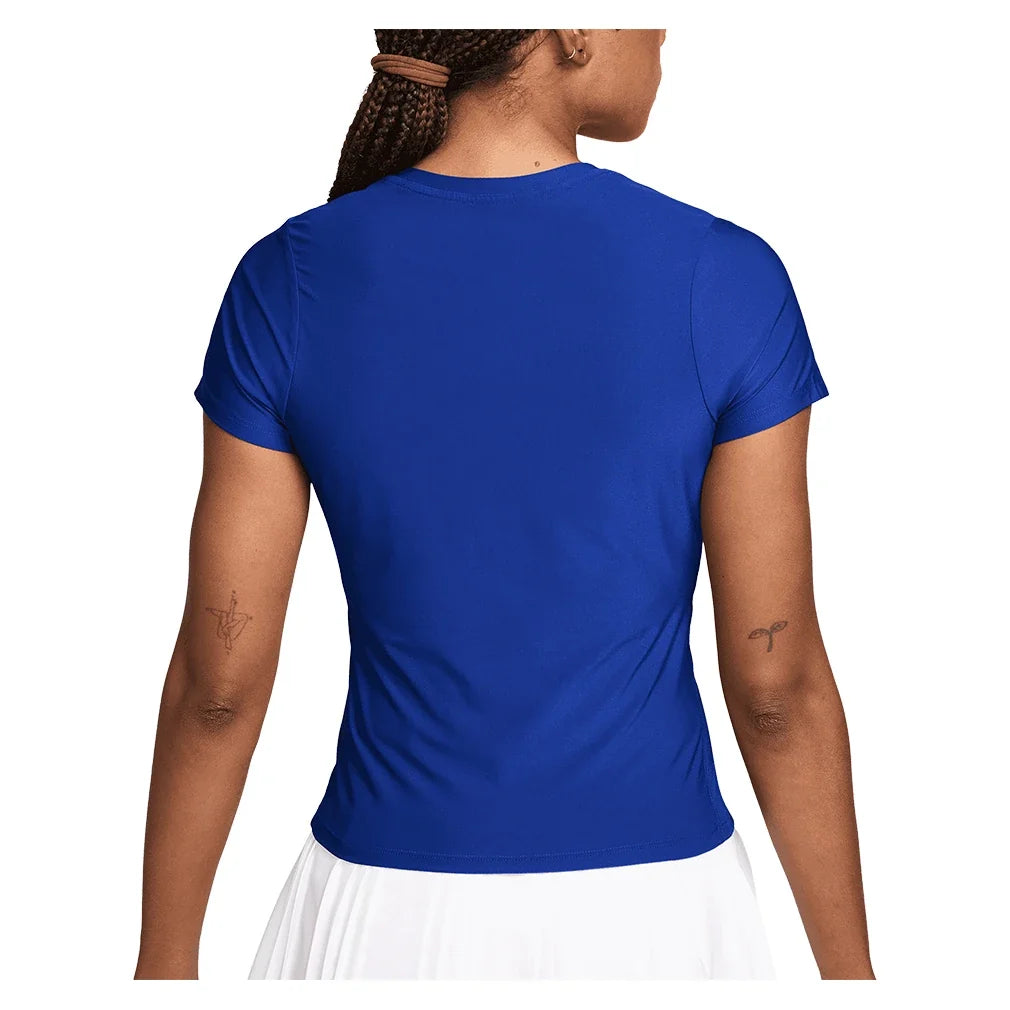 Women's Dri-FIT Victory Short Sleeve Tennis Top,Apparel,Nike,,,Tennis Express,IB3776-417-3