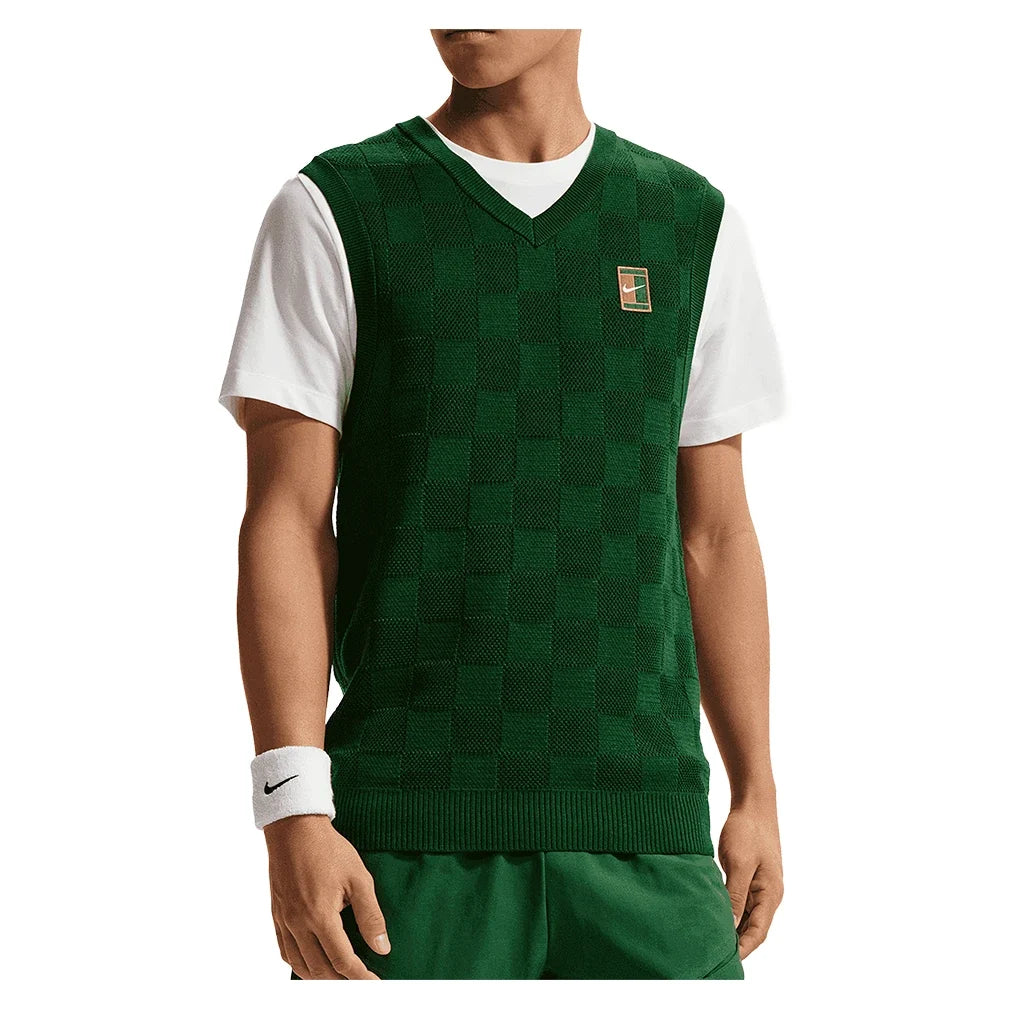 Men's London Court Dri-FIT Slam Tennis Sweater Vest,Apparel,Nike,341 Gorge Green,XS,Tennis Express,IF1929-341_8b95a2be-7d23-49a7-9b9d-79d20d957c20