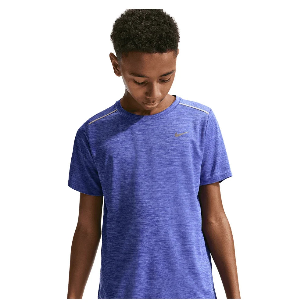 Boys' Dri-FIT Short Sleeve Miler Top-Apparel-Nike-IF2425-430_1-Tennis Express