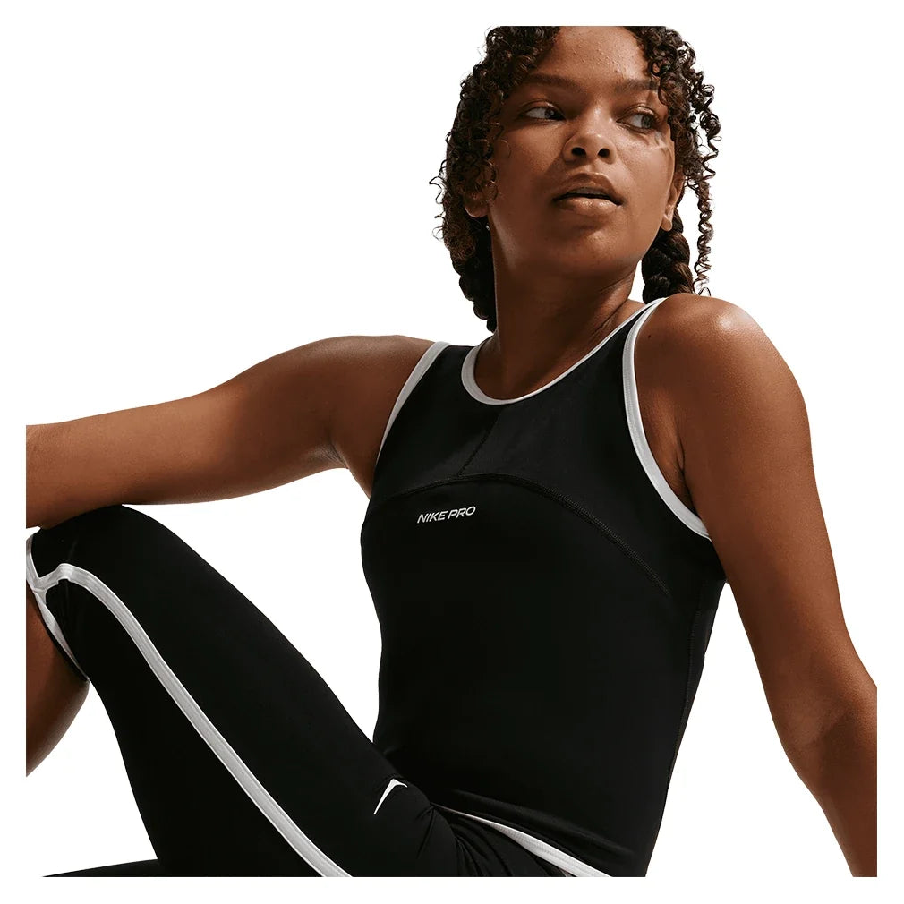 Girls' Pro Dri-FIT Sport Pack Training Tank Black and White-Apparel-Nike-IF2760-010-1-Tennis Express