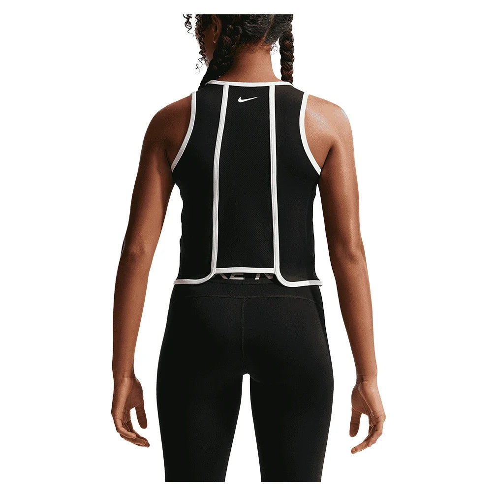 Girls' Pro Dri-FIT Sport Pack Training Tank Black and White-Apparel-Nike-IF2760-010-2-Tennis Express