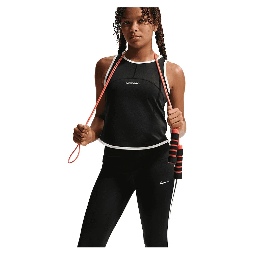 Girls' Pro Dri-FIT Sport Pack Training Tank Black and White-Apparel-Nike-IF2760-010-4-Tennis Express