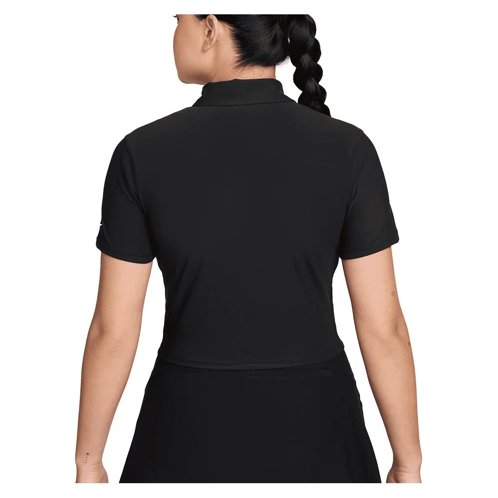 Women's Dri-FIT Victory Short Sleeve Cropped Tennis Polo-Apparel-Nike-IH0519-010_2-Tennis Express