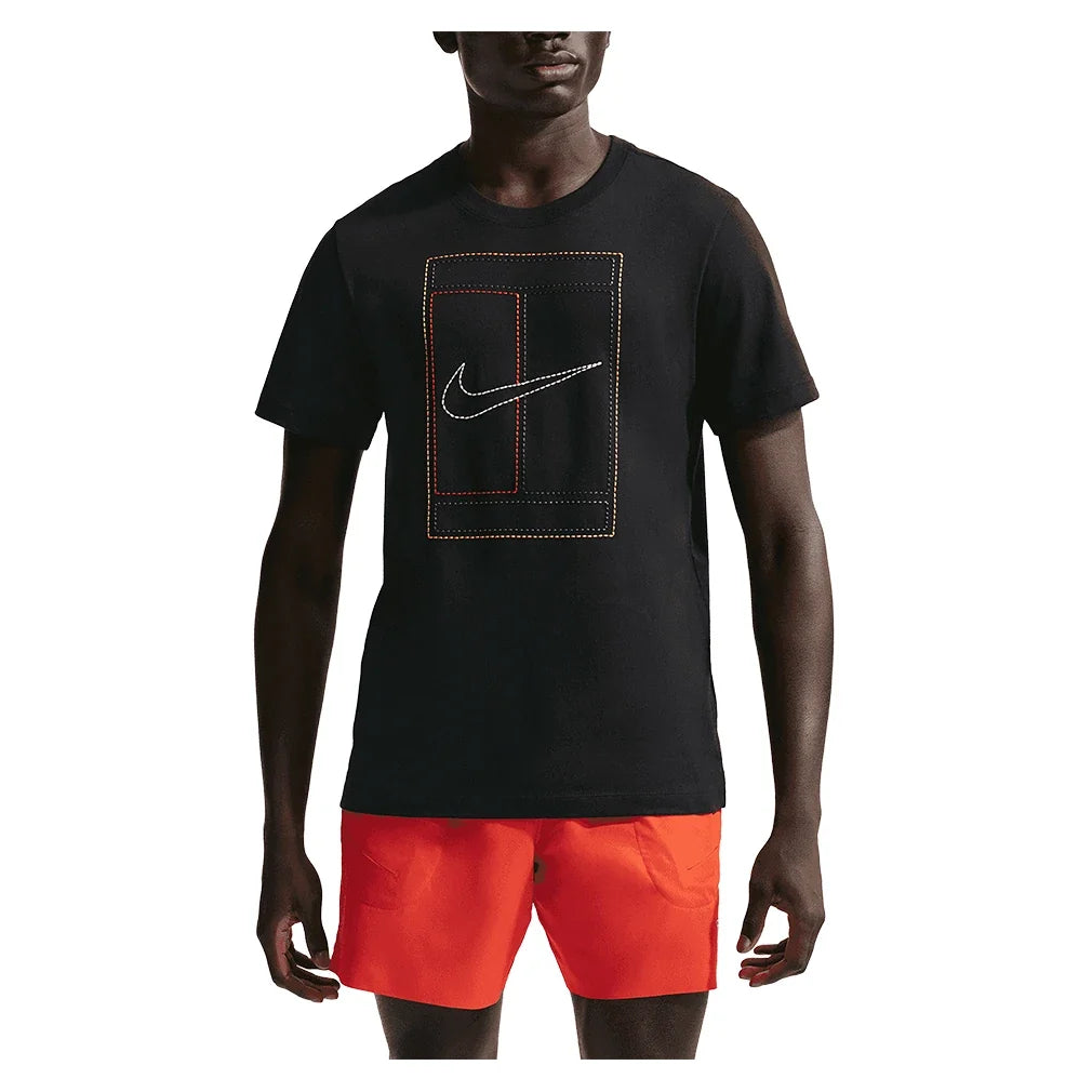 Men's Court Heritage Tennis Tee Black-Apparel-Nike-IH2085-010_1-704833Tennis Express