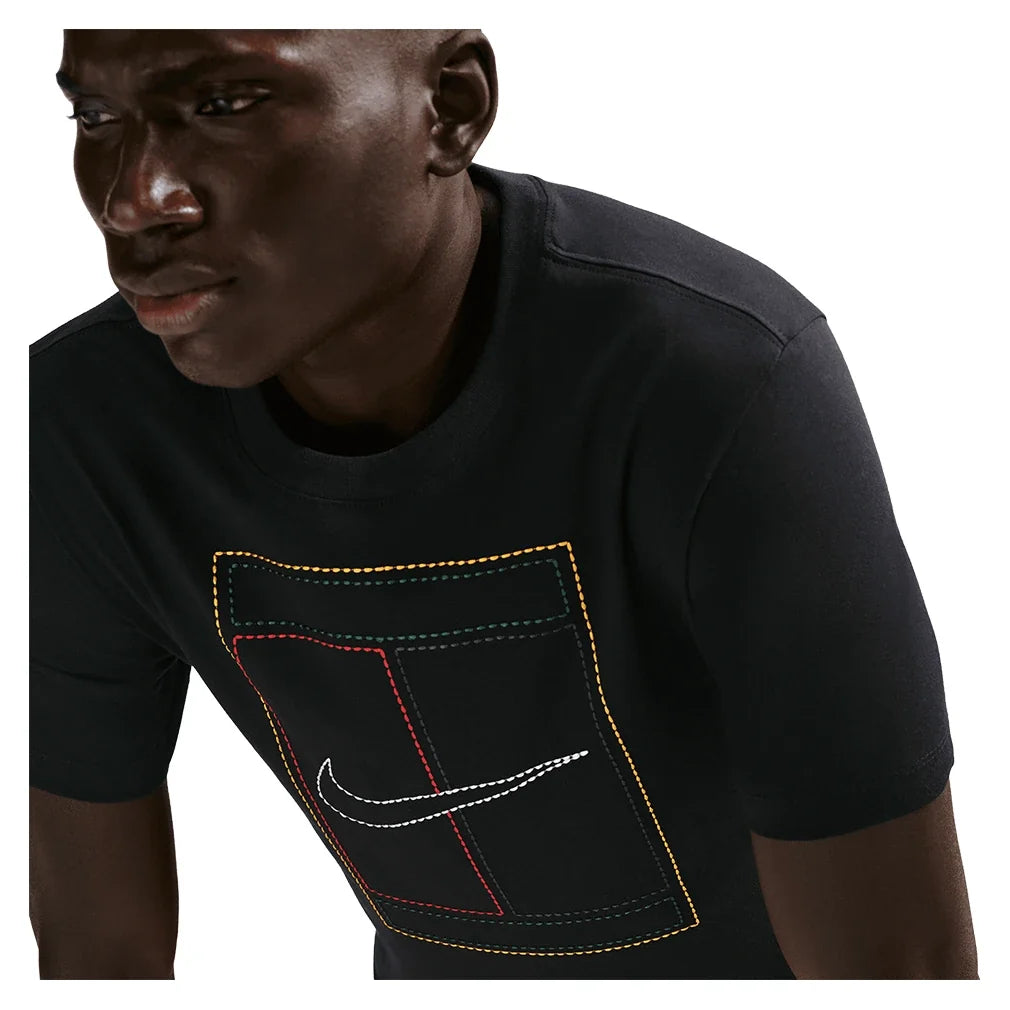 Men's Court Heritage Tennis Tee Black-Apparel-Nike-IH2085-010_5-Tennis Express