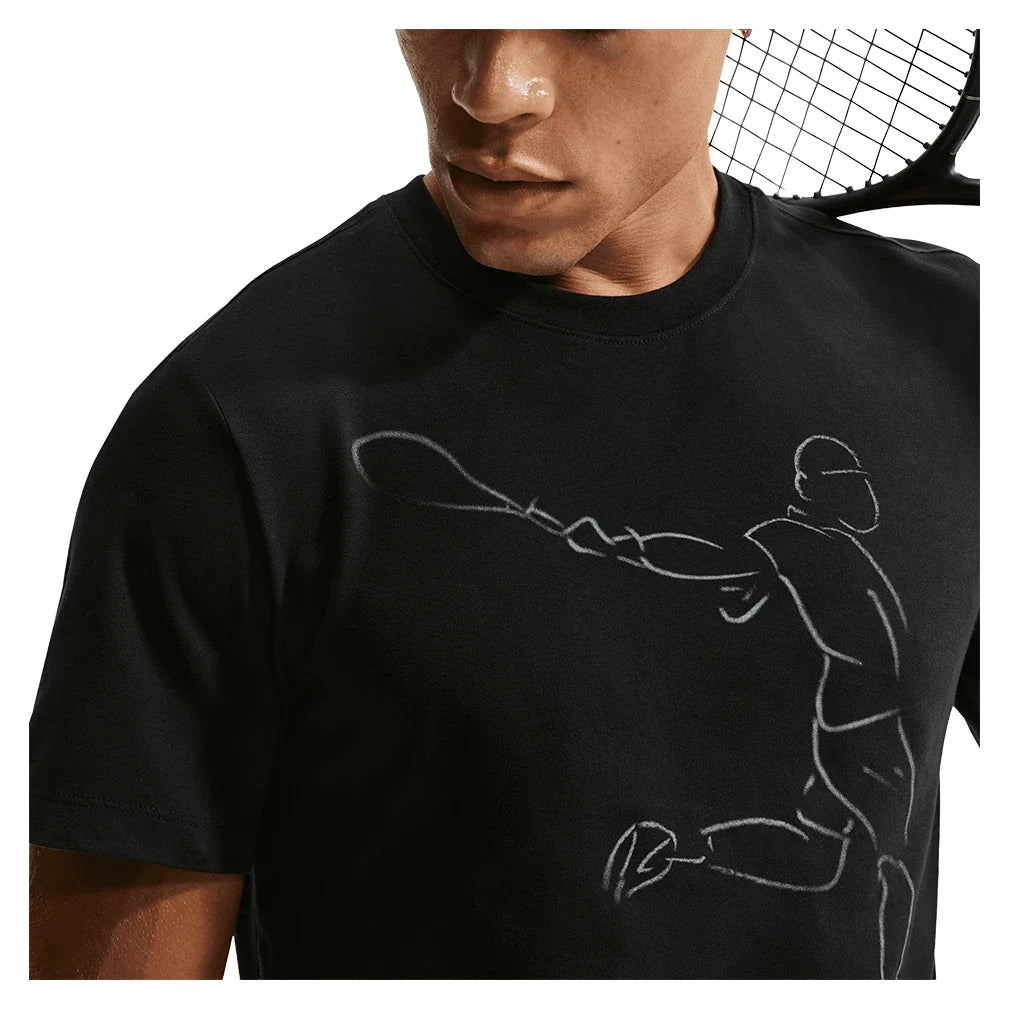 Men's Paris Court Dri-FIT Standard Tennis Tee,Apparel,Nike,,,Tennis Express,IH2104-010-2