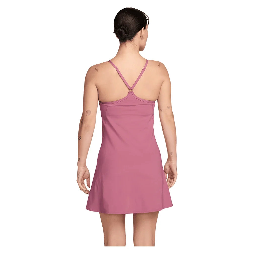 Women's Court Dri-FIT Advantage Strap Tennis Dress Peony and White,Apparel,Nike,,,Tennis Express,IH3739-641-7