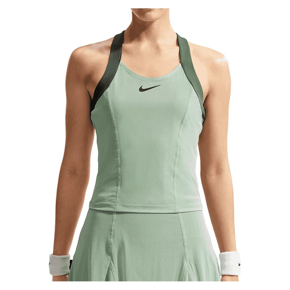 Women's Paris Court Slam Tennis Tank,Apparel,Nike,007 Steam/Black Spruce,XS,Tennis Express,II2602-007