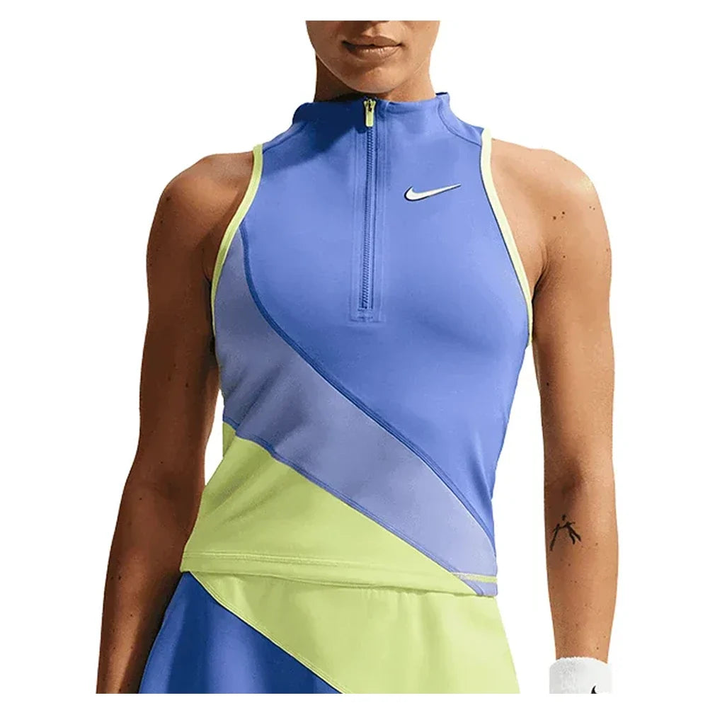 Women's Oz Court Dri-FIT Slam Tennis Tank,Apparel,Nike,570 Sapphire/Light Thistle,XS,Tennis Express,II2880-570