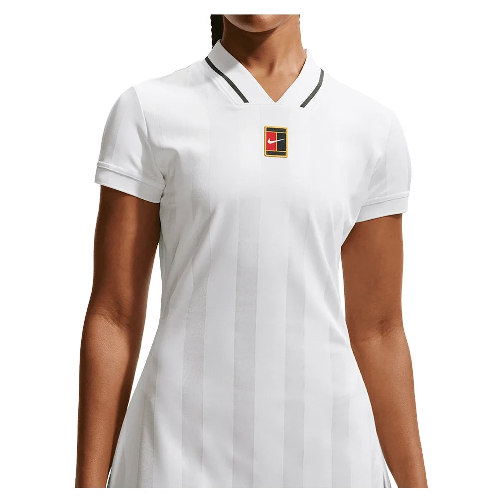 Women's London Court Dri-FIT Slam Tennis Dress White,Apparel,Nike,,,Tennis Express,II3462-100-1