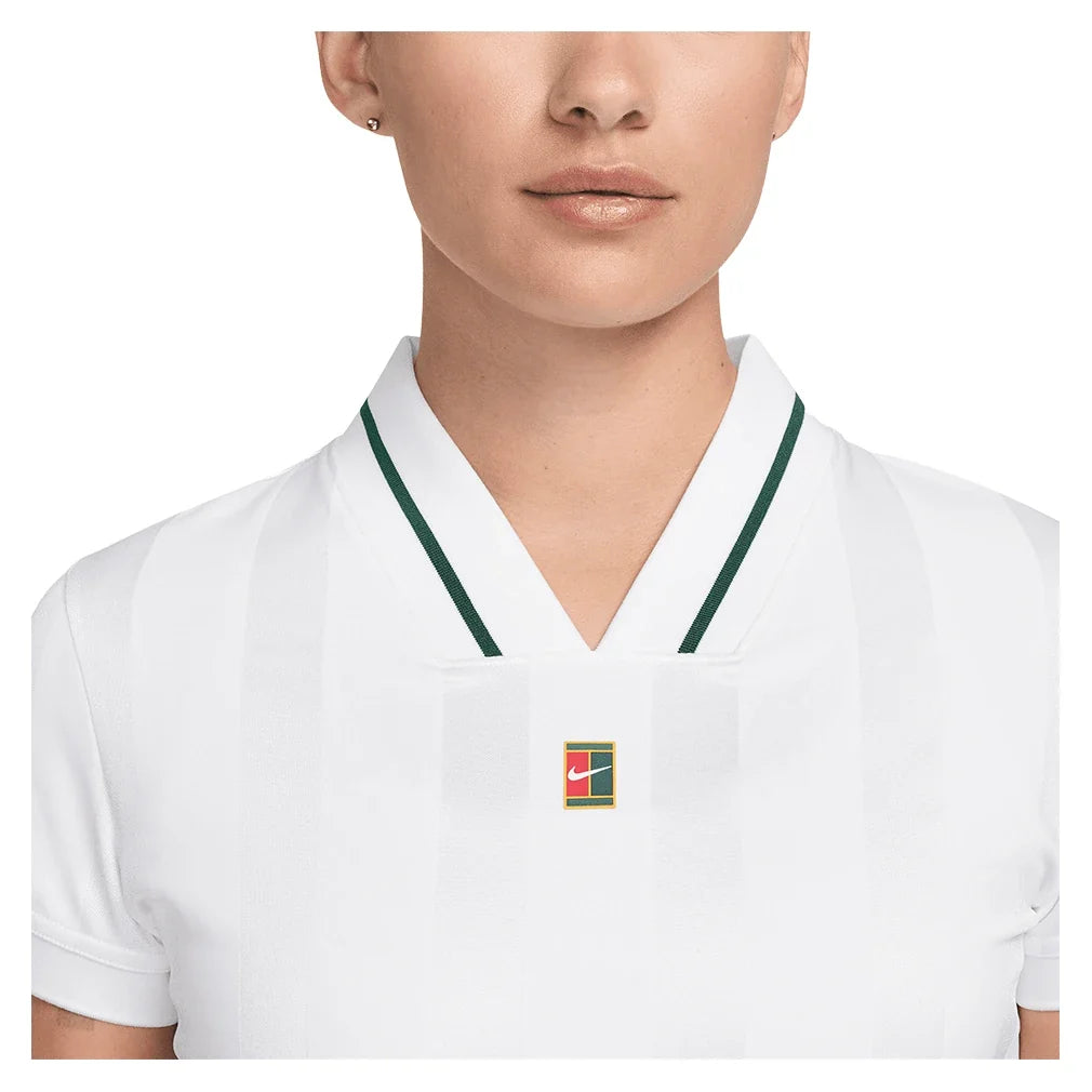 Women's London Court Dri-FIT Slam Tennis Dress White,Apparel,Nike,,,Tennis Express,II3462-100-3