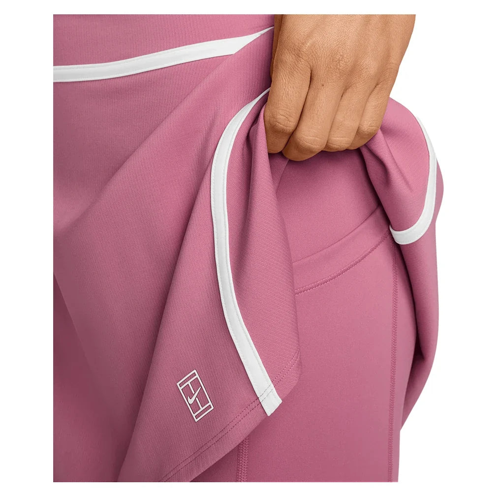 Women's Court Dri-FIT Advantage High-Rise Novelty Tennis Skort Peony and White-Apparel-Nike-II3624-641_2-Tennis Express